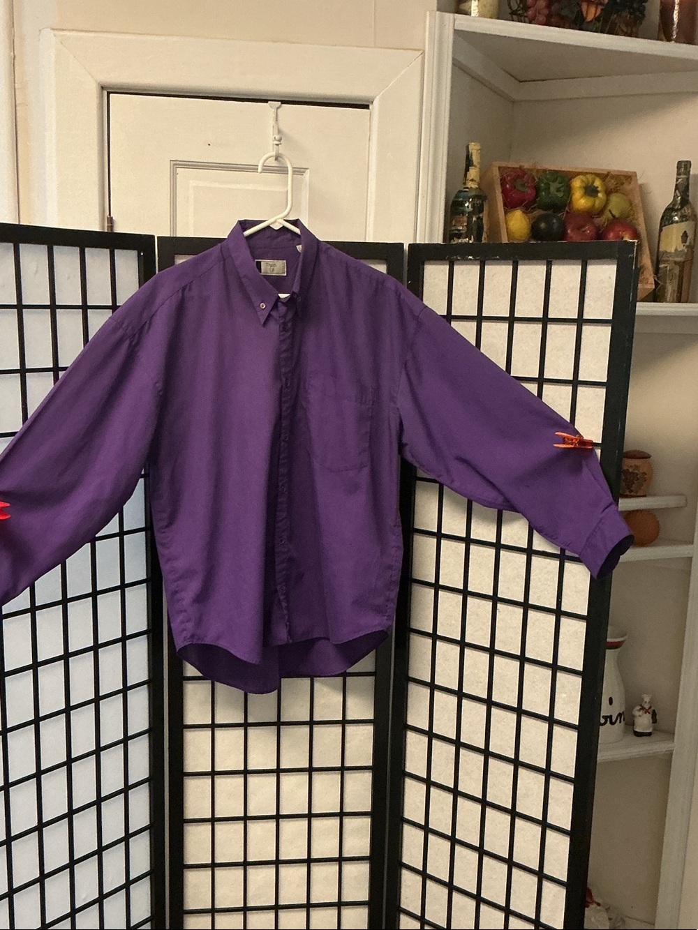 Purple Men's Button-Down Dress Shirt excellent condition
